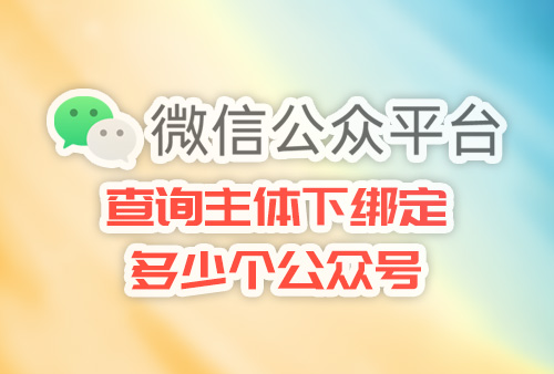 如何查询一家企业注册了多少个公众号，查询某一主体下绑定的所有公众号。